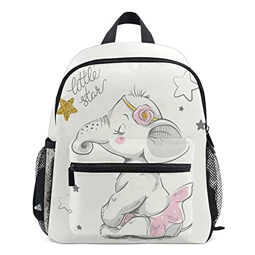 Cute Elephant Ballerina Toddler Backpack for Boys & Girls - Lightweight Preschool & Nursery School Bag for Kids - Perfect for Daycare, Travel & Outdoor Adventures