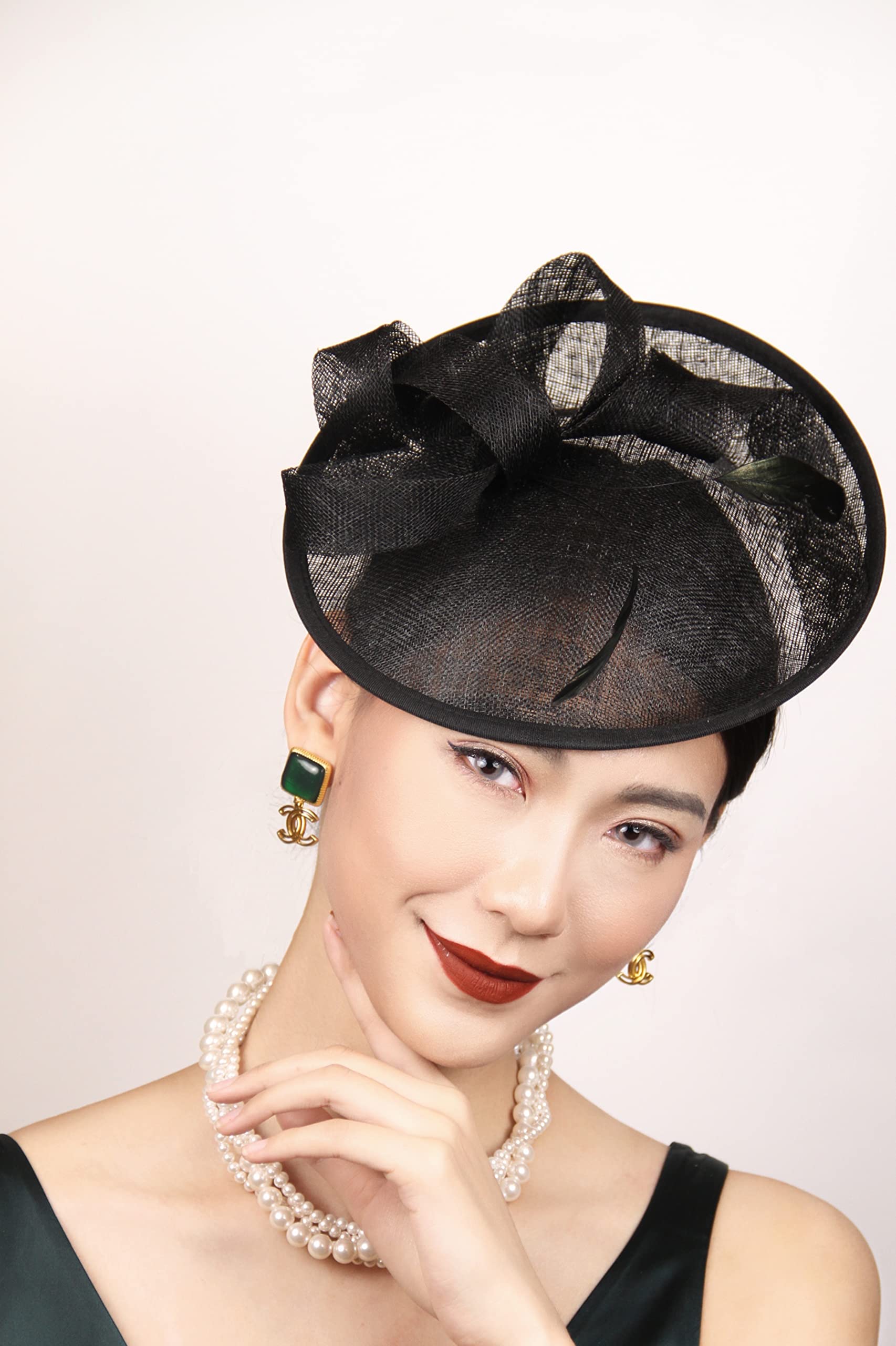 Elegant Sinamay Fascinators & Tea Hats for Women | Kentucky Derby, Wedding, Tea Party & Church Events | Stylish 2023 Headwear for Special Occasions