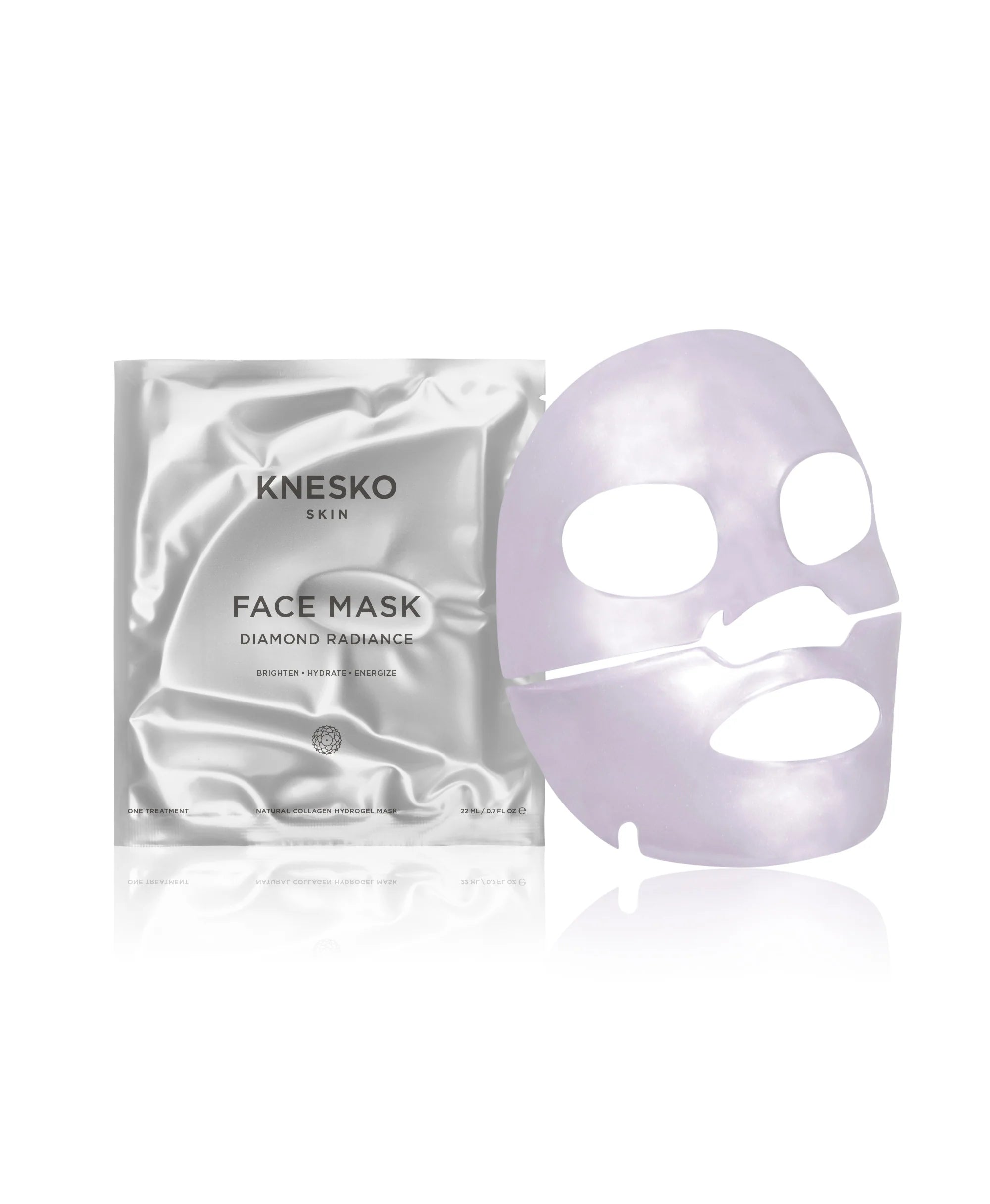 KNESKO Diamond Radiance Face Mask 4 Pack - Hydrating & Brightening Sheet Masks for Glowing Skin | Perfect for Spa Night, Self-Care Routine & Special Occasions