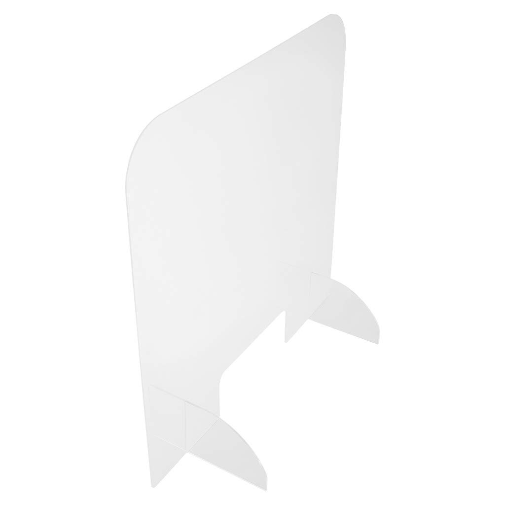 Clear Acrylic Countertop Desk Sneeze Guard - Plexiglass Protective Partition Shield for Office, Restaurant & Home Use - Blocks Droplets & Sneezes - Under Desk Stool Heated Work Gifts for Women (One Size) - Perfect for Workstations, Cashier Counters & Reception Areas