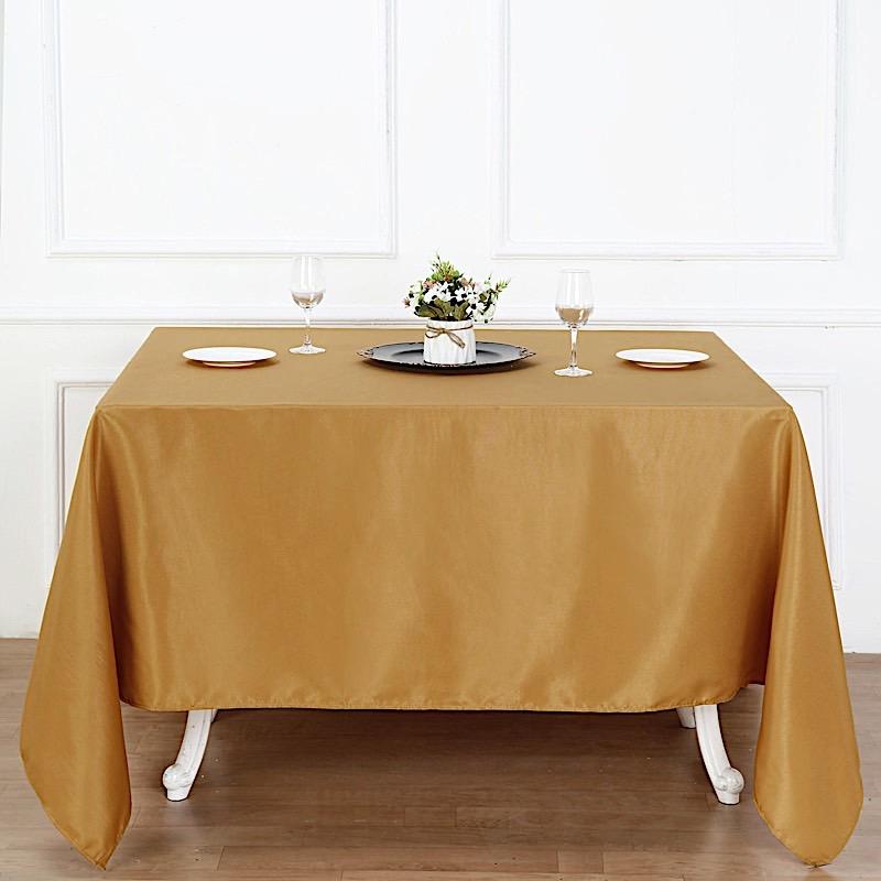 90 x 90 Inch Premium Polyester Square Tablecloth - Waterproof & Wrinkle-Resistant for Dining, Parties, and Outdoor Events
