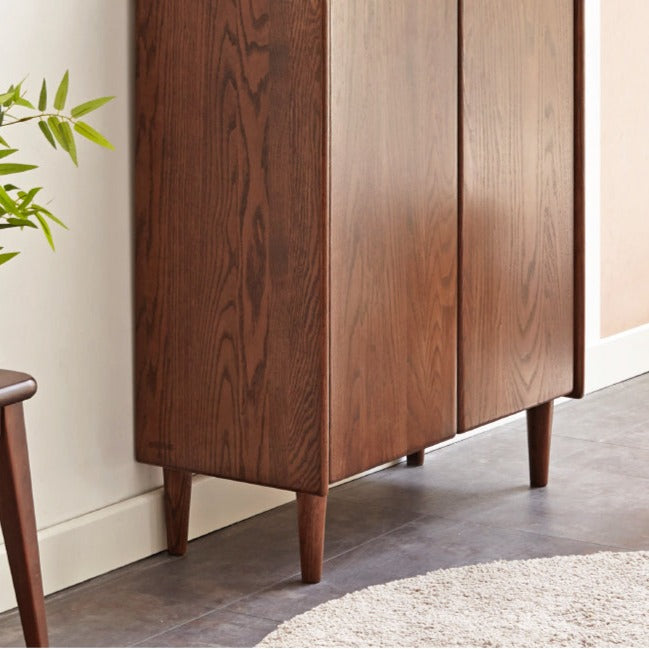 Solid Oak Wood Shoe Storage Cabinet - Rustic Entryway Organizer with Bench Seat for Hallway, Porch, or Mudroom - Perfect for Shoes, Boots, and Outdoor Gear Storage