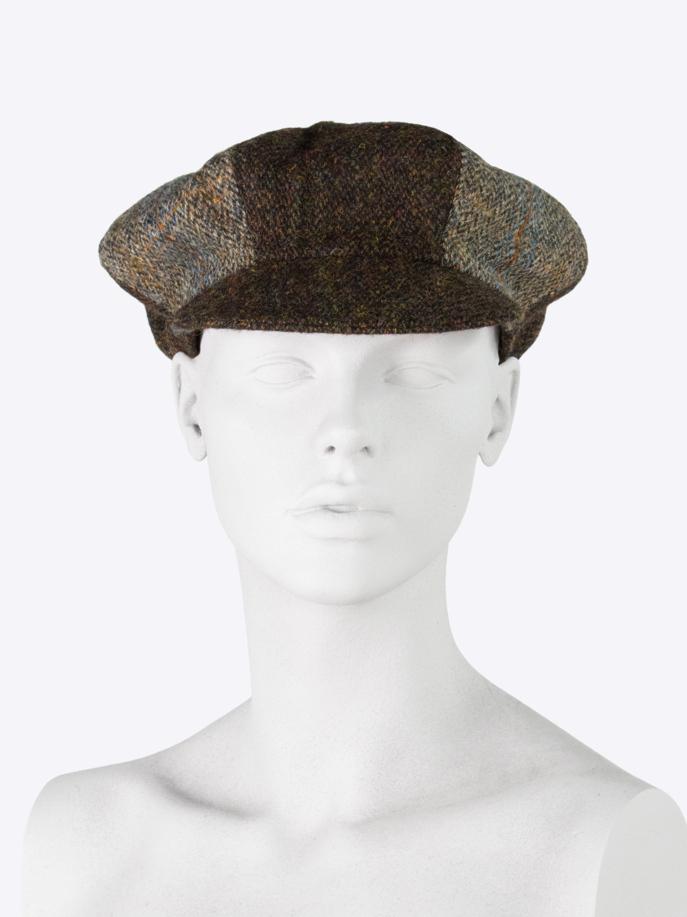Vintage Baker Boy Cap in Chocolate Brown & Sage Green - Stylish Retro Hat for Men & Women - Perfect for Outdoor Adventures, Casual Wear & Costume Parties