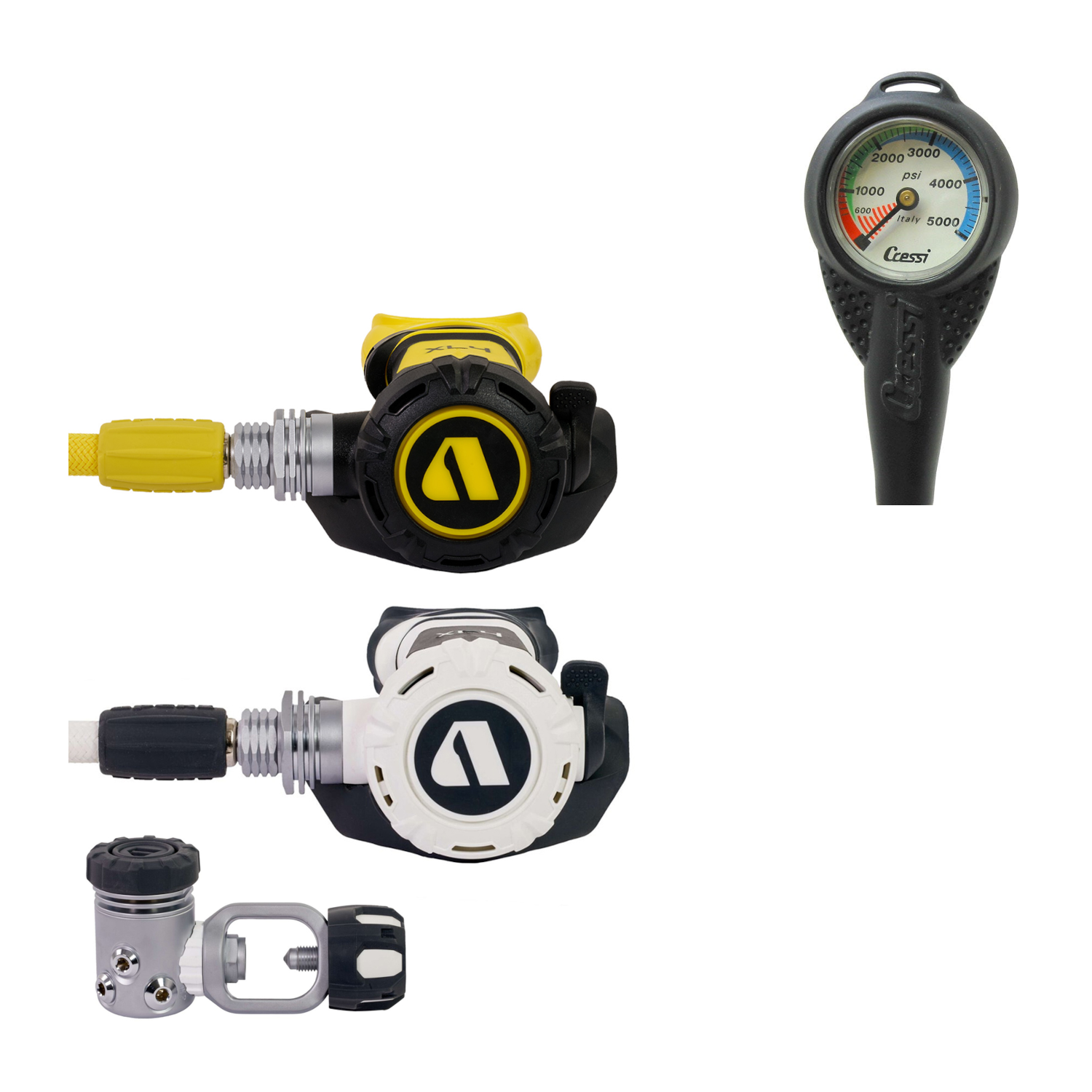 Apeks XL4+ Stage 3 Scuba Diving Regulator Set - White | Professional Dive Gear for Cold Water & Technical Diving