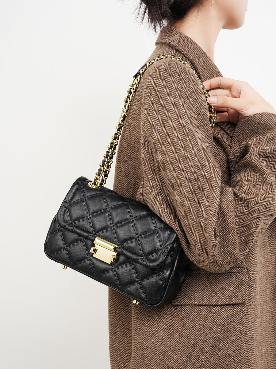 Stylish Quilted Leather Crossbody Chain Bag for Women - Perfect for Parties, Date Nights & Everyday Use