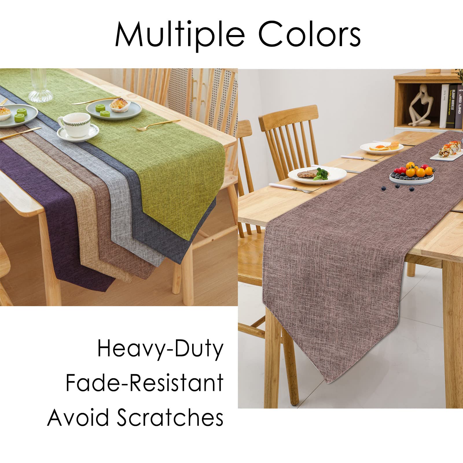 Rustic Burlap Table Runner 12x70 Inch - Farmhouse Decor for Dining & Holidays