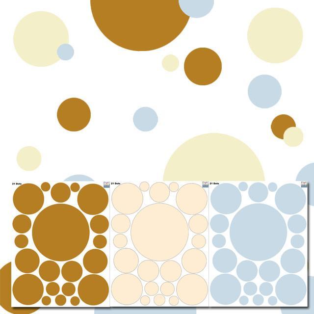 Boho Boys Baby Room Decor - Polka Dot Wall Decals for Nursery, Kids Bedroom & Playroom - Removable Vinyl Wall Stickers for Home Decor