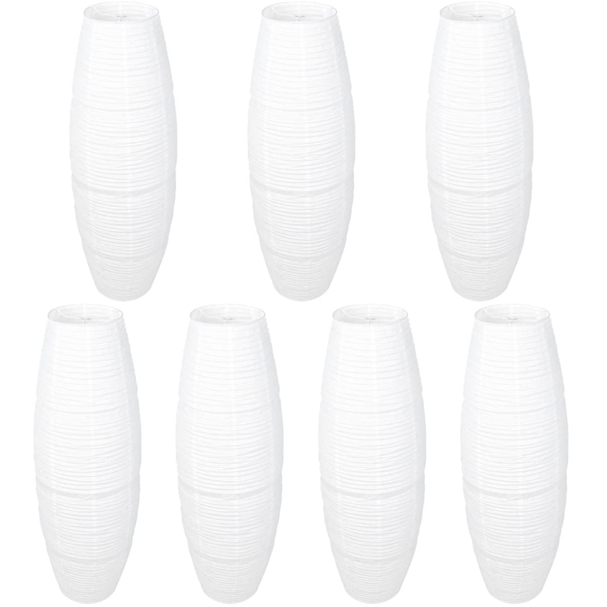 Uonlytech 7-Piece Rice Paper Floor Lamp Shade Set - Natural Handmade Japanese Style Lighting for Living Room, Bedroom & Office - Soft Ambient Light for Relaxation & Meditation Spaces