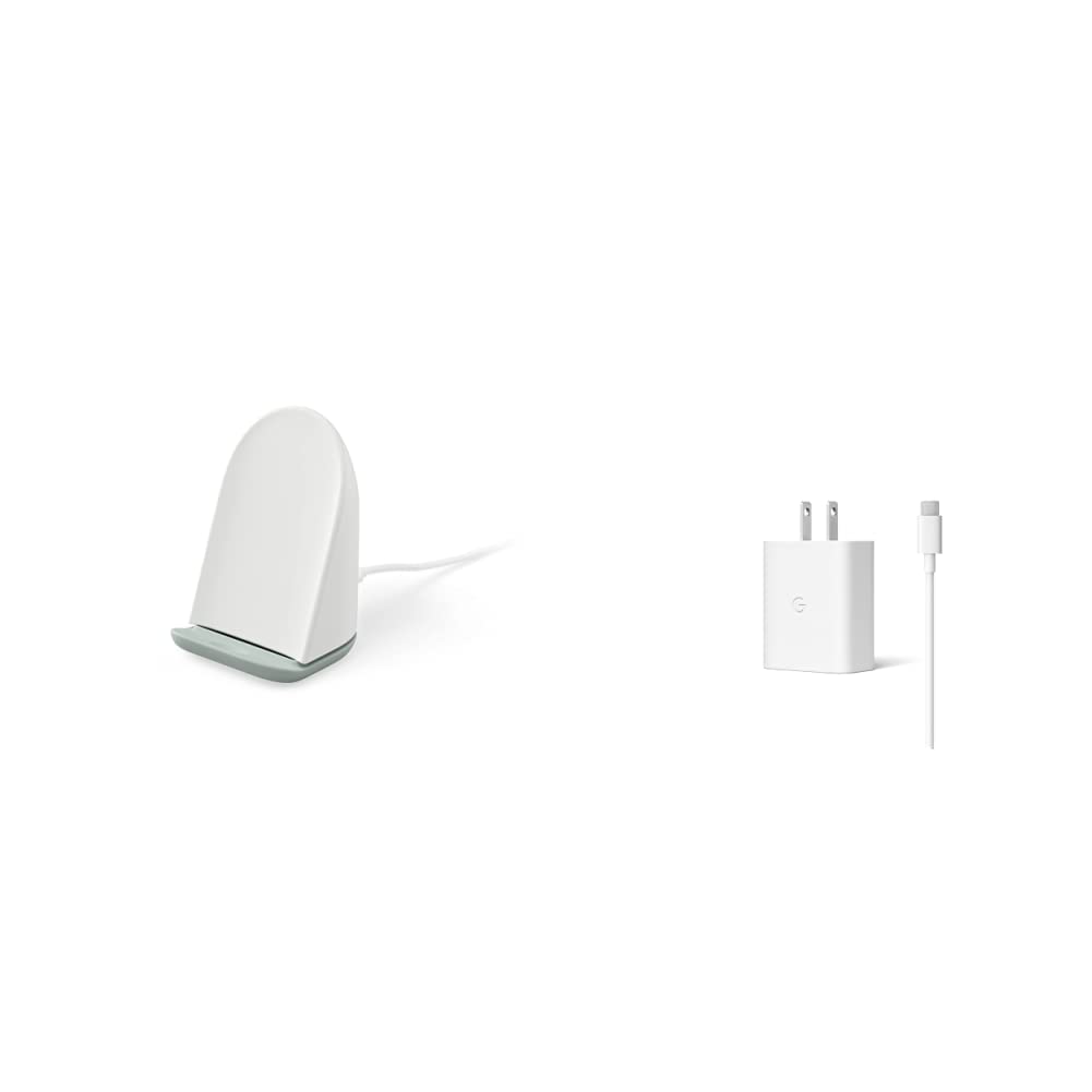 Google Pixel Stand 2nd Gen - 30W Fast Wireless Charger with USB-C Cable - Compatible with Pixel Phones & Qi Devices - Perfect for Home, Office & Nightstand Charging