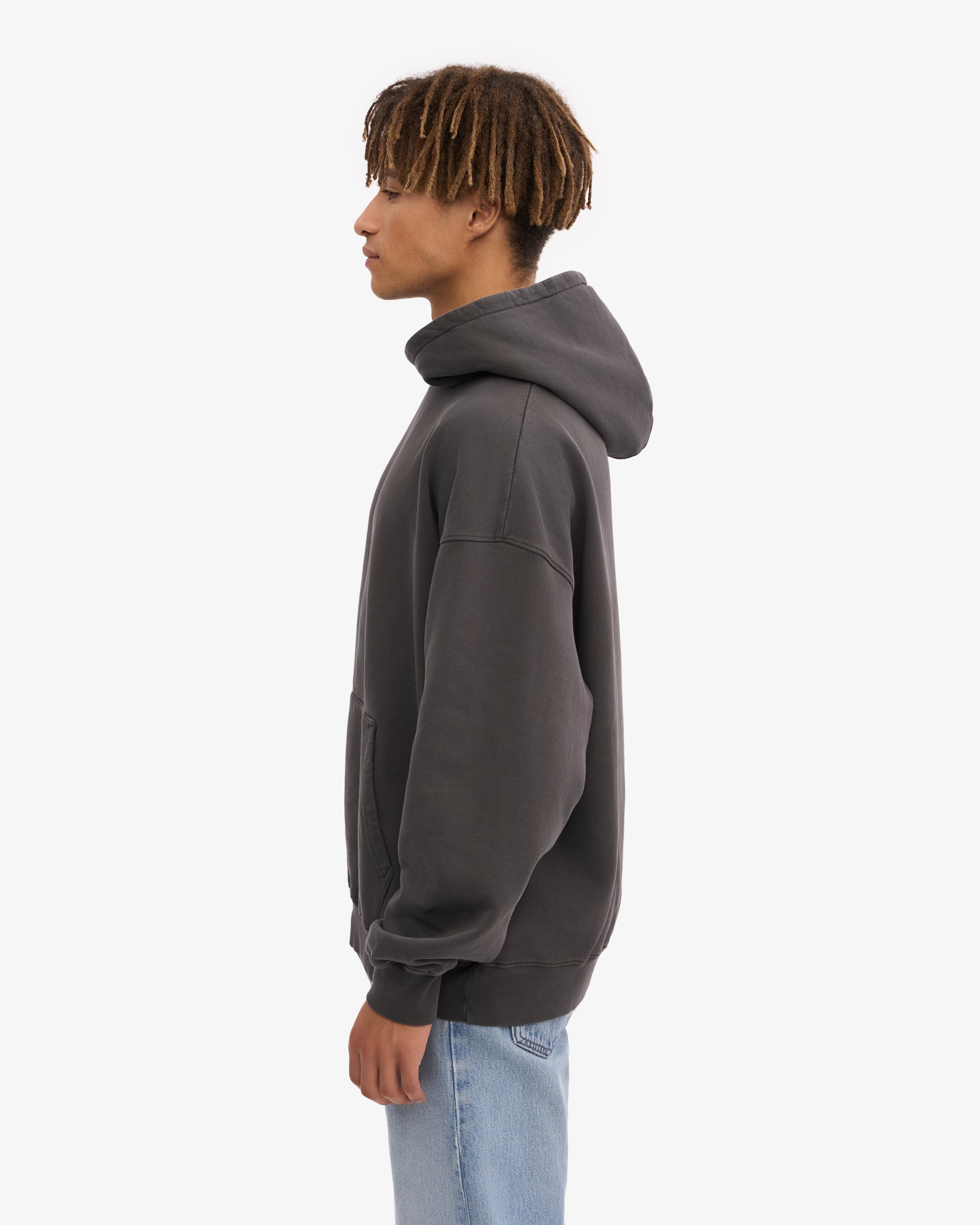 Organic Oversized Hoodie for Women & Men - Soft & Comfortable Lava Grey Pullover - Perfect for Casual Wear, Lounge & Outdoor Activities