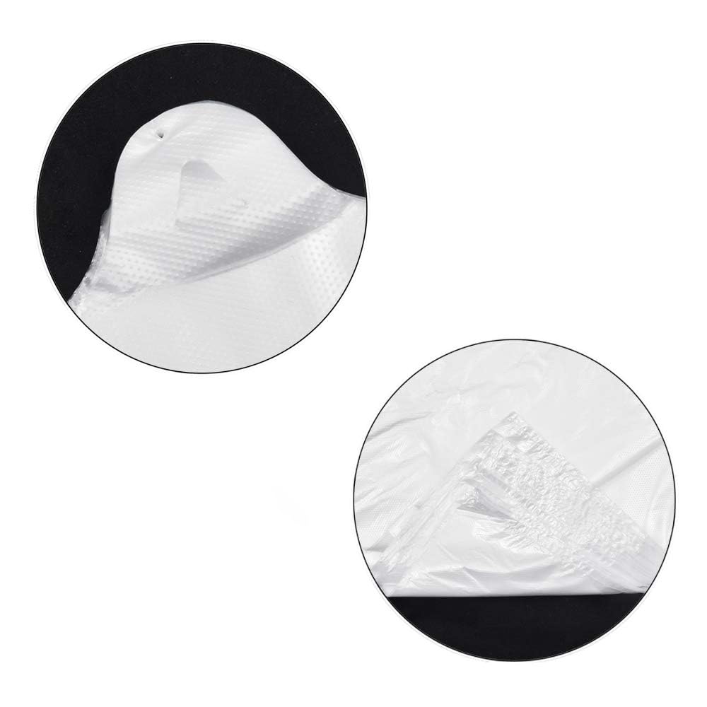 White Plastic T-Shirt Bags with Handles - Bulk Pack of 100 (12x20 Inch) - Durable Grocery Bags, Retail Shopping Bags & Merchandise Bags for Supermarket, Restaurant & Retail Stores - Perfect for Food Takeout, Convenience Stores & Customer Packaging