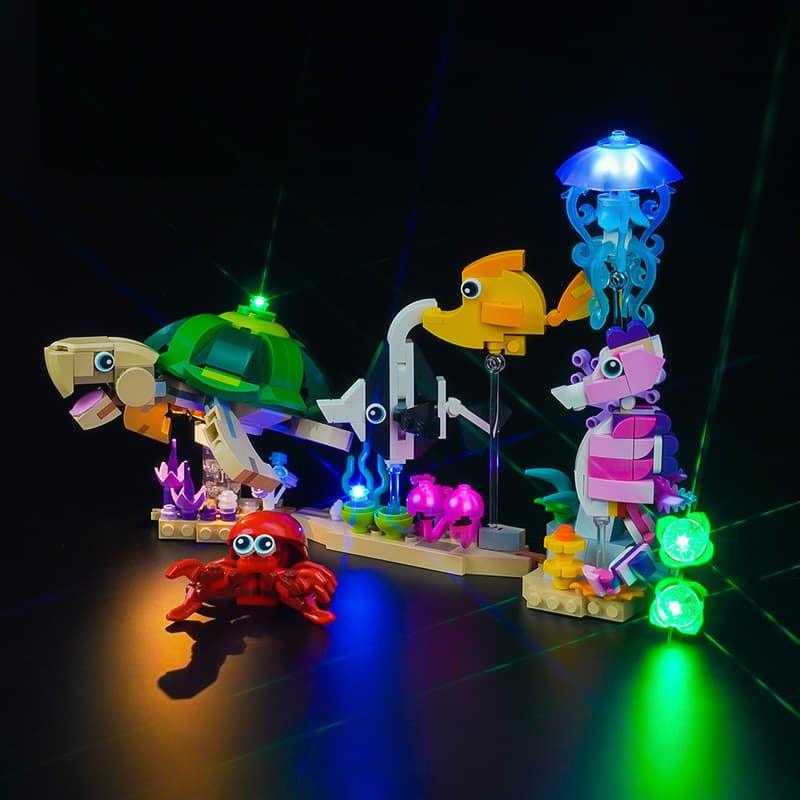 LEGO Creator 3 in 1 Sea Animals 31158 Light Kit - LED Lighting Set for LEGO Building Blocks - Perfect for Night Display & Room Decoration