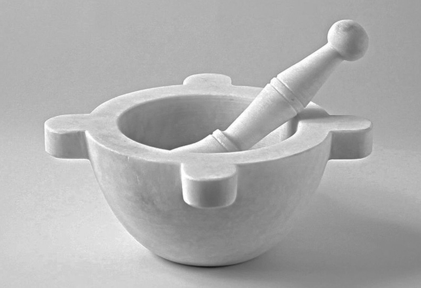 Premium Carrara White Marble Mortar and Pestle Set - 8 Inch Italian Handcrafted Kitchen Tool for Grinding Herbs, Spices & Pesto - Perfect for Home Cooking, Pharmacy Use & Vintage Decor