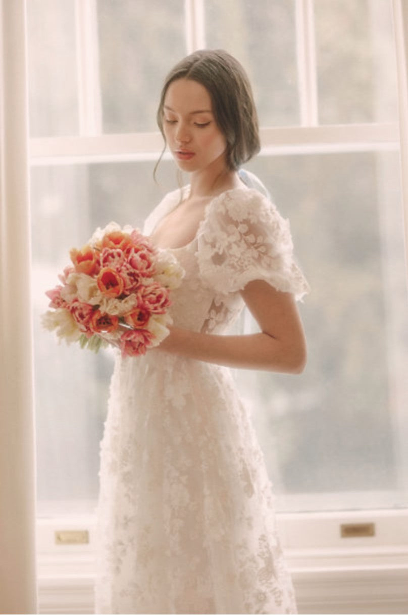BHLDN Willowby Lilia Gown - Elegant Wedding Dress with Lace Details for Bridesmaids & Formal Events | Perfect for Beach Weddings & Evening Galas