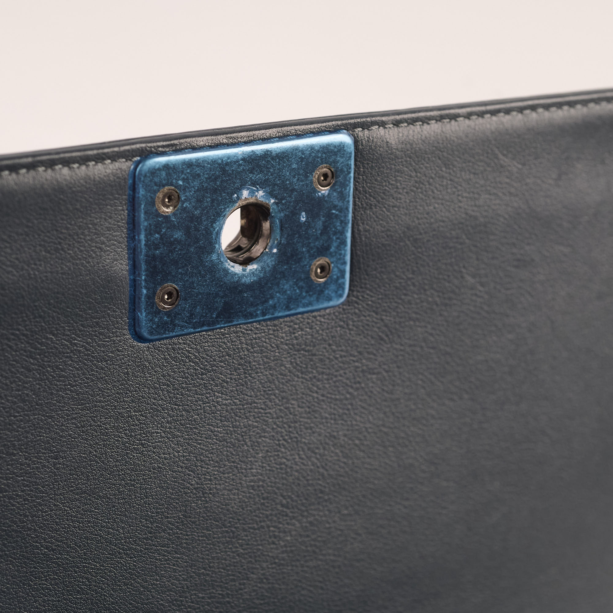 Chanel Old Medium Boy Bag in Cordoba Paris Navy & Dark Green - Luxury Crossbody Bag for Women, Perfect for Date Night & Evening Events
