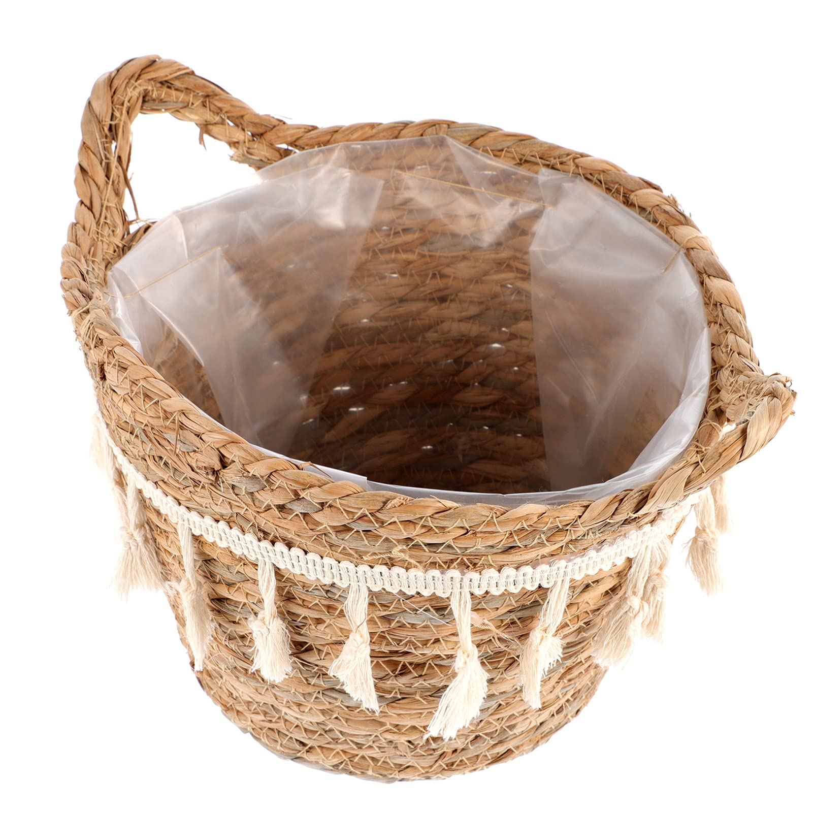 HEMOTON Shabby Chic Wicker Vase - Rustic Rattan Woven Flower Basket for Farmhouse Decor, Garden Plant Holder, Wedding Table Centerpiece - Perfect for Home, Patio, and Special Events