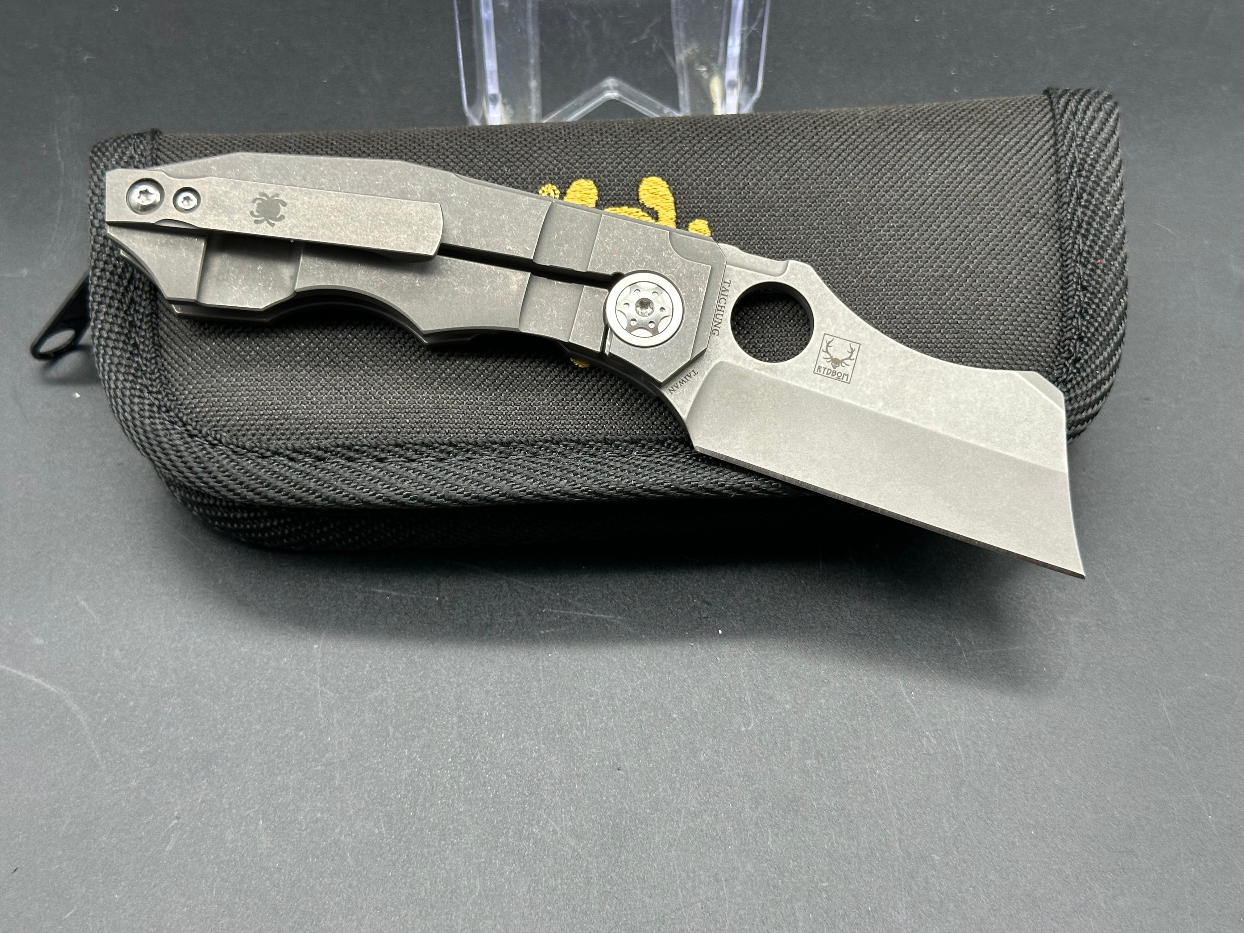 Spyderco Stovepipe Frame Lock Folding Knife - Titanium Handle, 2.8