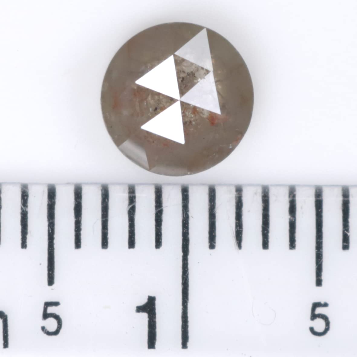 0.85 CT Natural Loose Round Rose Cut Gray Diamond - 5.70 MM GIA Certified Loose Diamond for Engagement Rings & Fine Jewelry (KQ1901)