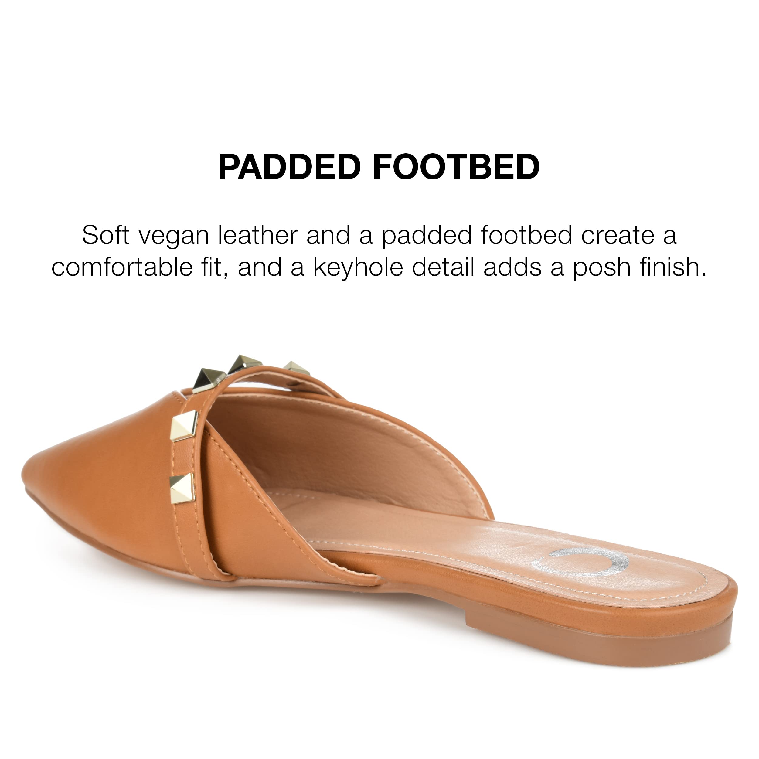 Journee Collection Women's Comfortable Ballet Flats - Lightweight Slip-On Shoes for Work, Travel & Everyday Wear