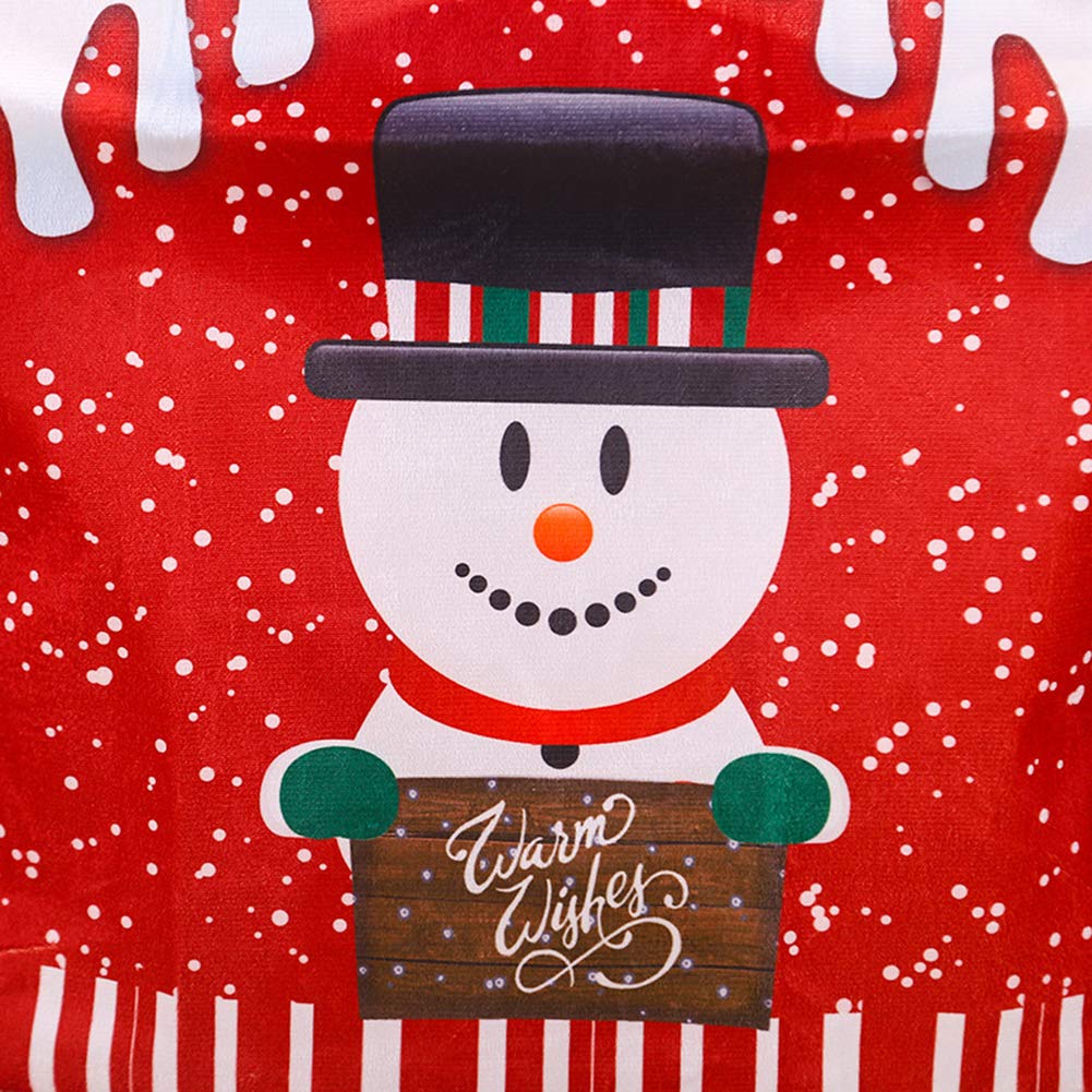 Santa Claus Christmas Chair Covers - Festive Printed Dining Chair Protectors | Washable & Removable Holiday Decor for Home, Hotel & Party | Perfect for Xmas Dinner, Holiday Gatherings & Winter Decorations