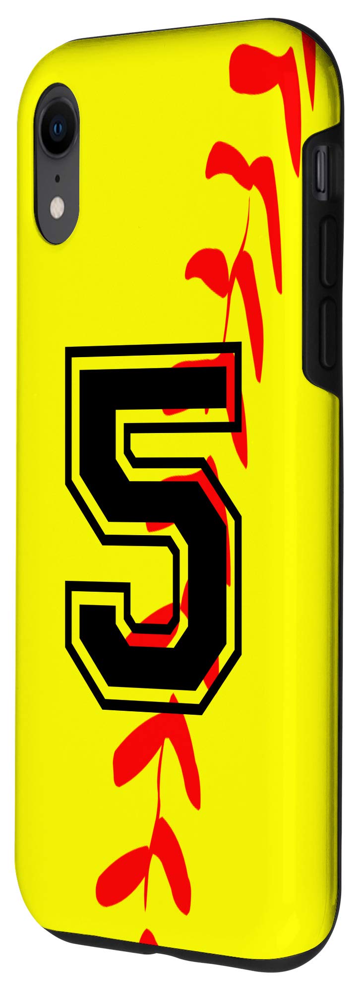 iPhone XR Softball Jersey Number #5 Case - Durable Protective Cover for Baseball & Softball Fans - Perfect for Games, Practices & Team Spirit