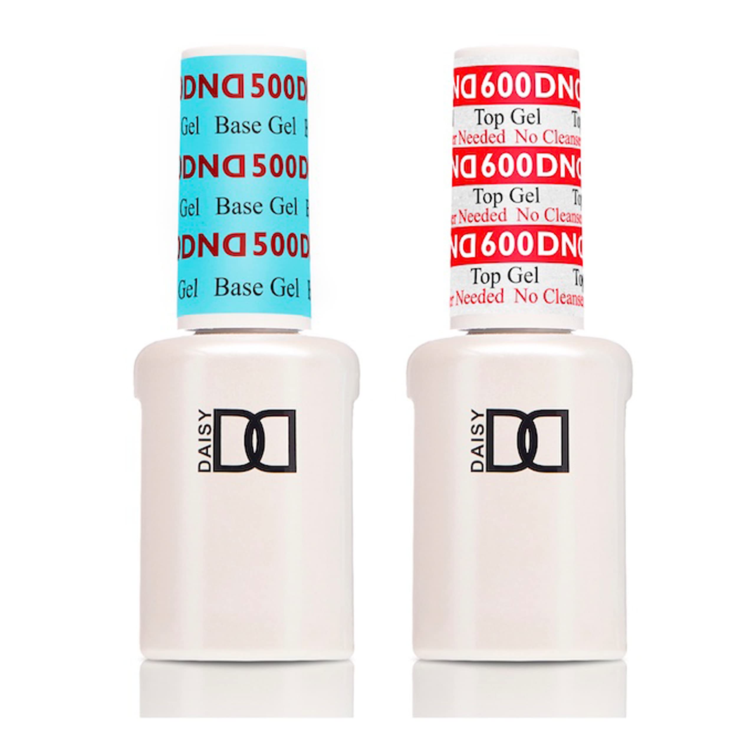 DND UV/LED Gel Base & No Cleanse Top Coat Polish Set - Professional Duo for Long-Lasting Manicures - 0.5 Fl Oz Each - Perfect for Salon & Home Nail Care
