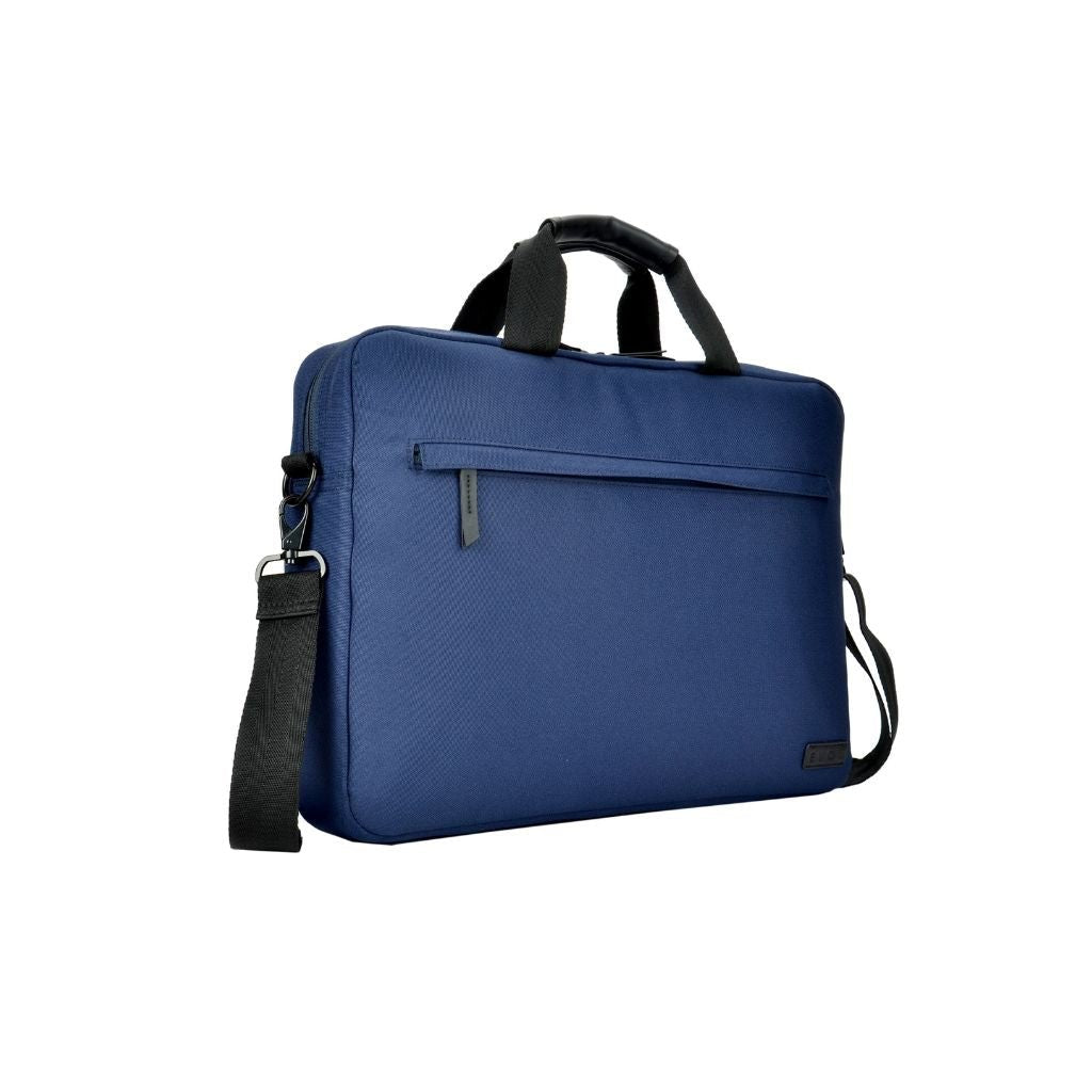 Evol 15.6 Inch Laptop Briefcase Shoulder Bag - Eco-Friendly Recycled Material Navy Blue - Perfect for Business Travel & Office Commute