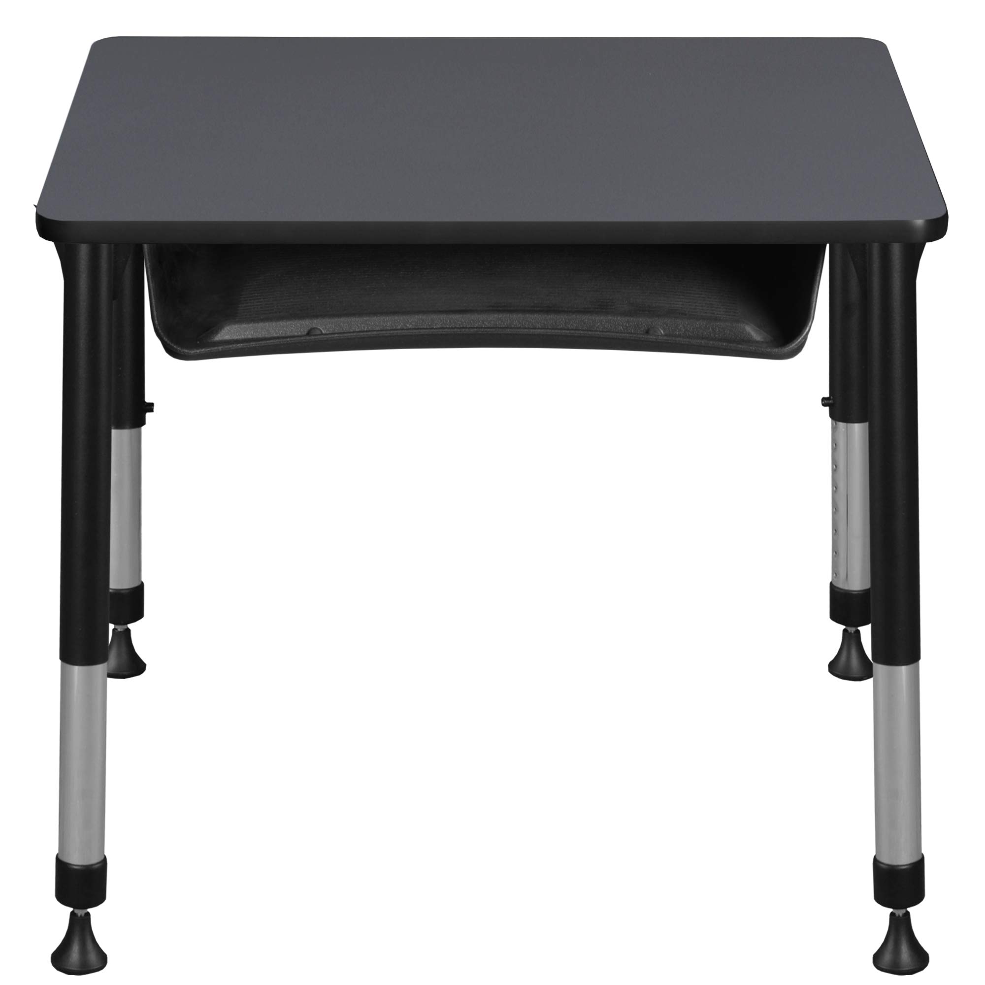 Regency Height Adjustable Rectangular Student Desk with Storage Shelf - 18.5