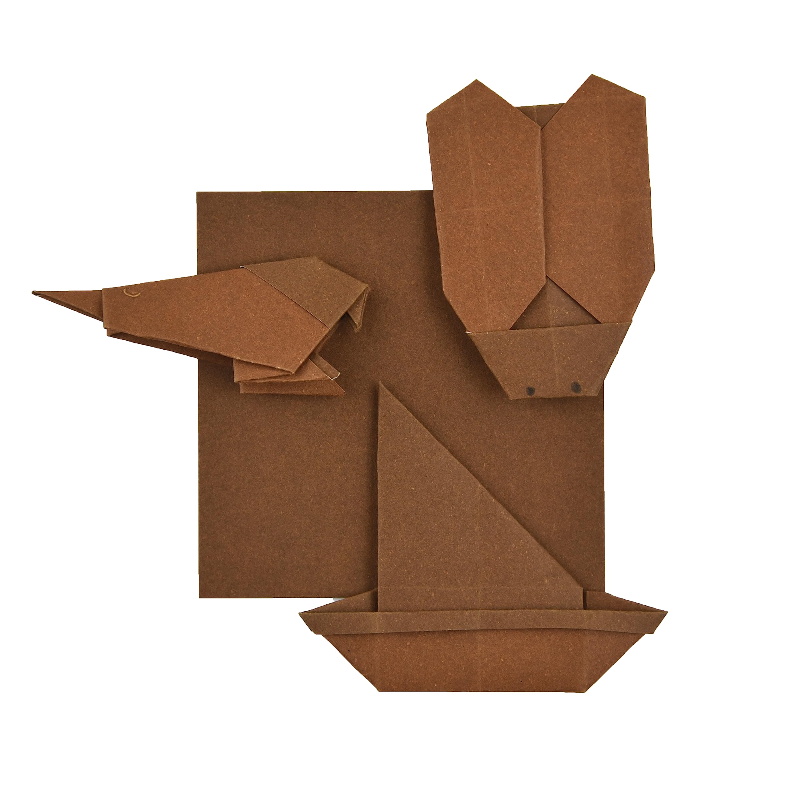 100-Piece Double-Sided Origami Paper Set - 6x6 Inch Square Folding Paper for Origami Cranes, Scrapbooking & DIY Crafts - Lightweight Cardstock in S07 Brown - Perfect for Kids' Art Projects & Home Decor