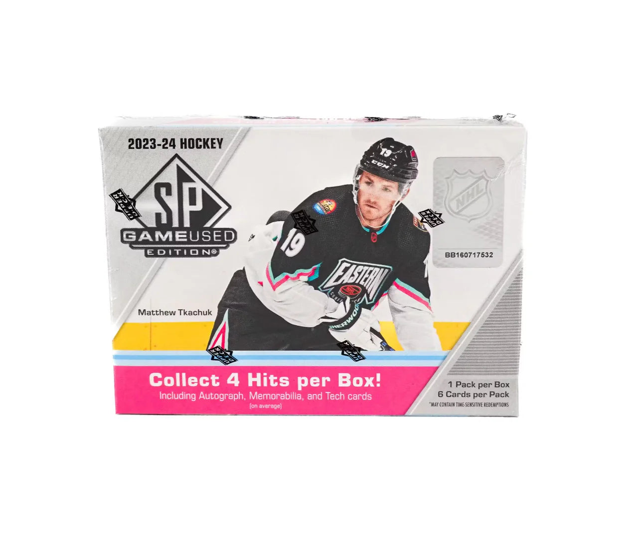 2023-24 Upper Deck SP Game Used Hockey Hobby Box - Authentic NHL Player Memorabilia Cards for Collectors & Fans - Perfect for Trading, Displaying, and Investing in Rare Hockey Collectibles