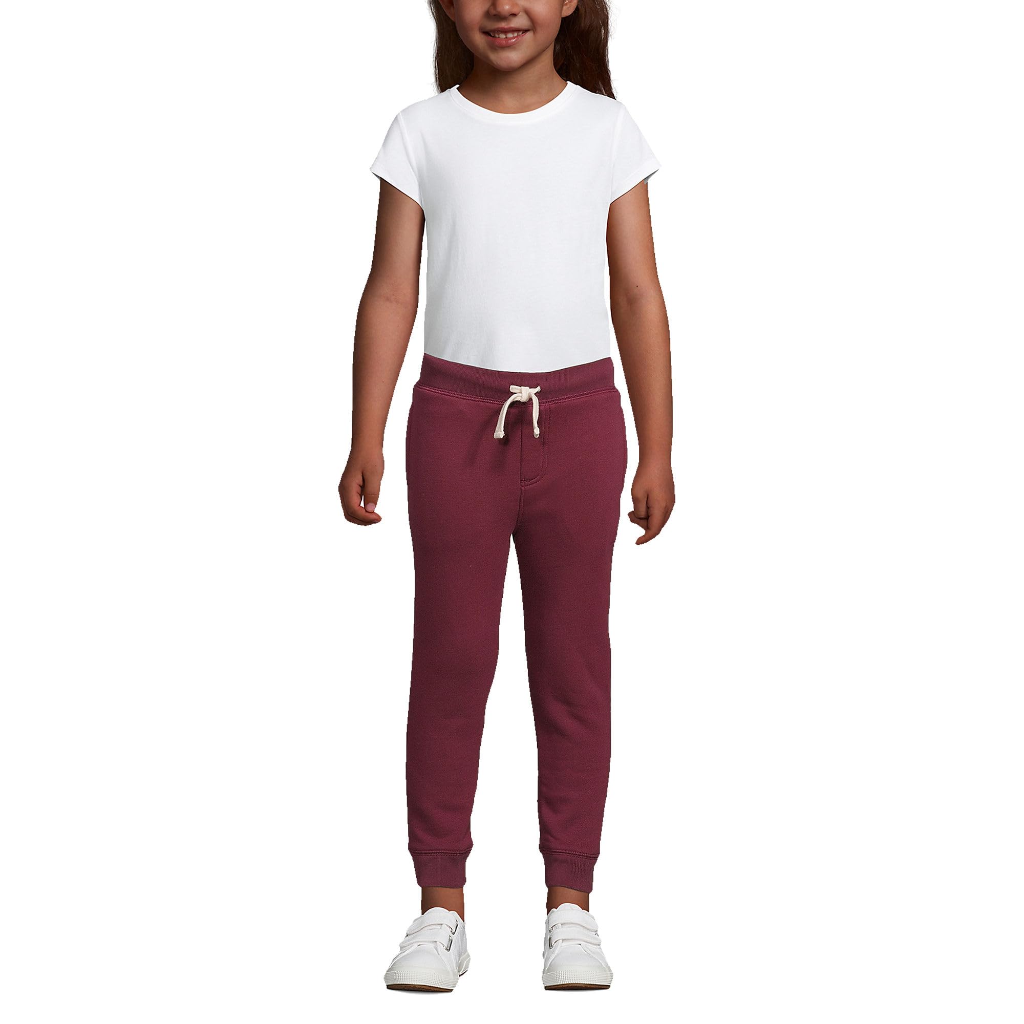 Lands' End Kids' Jogger Sweatpants for School Uniforms - Comfortable Stretch Fit for Boys & Girls - Perfect for School, Play & Everyday Wear