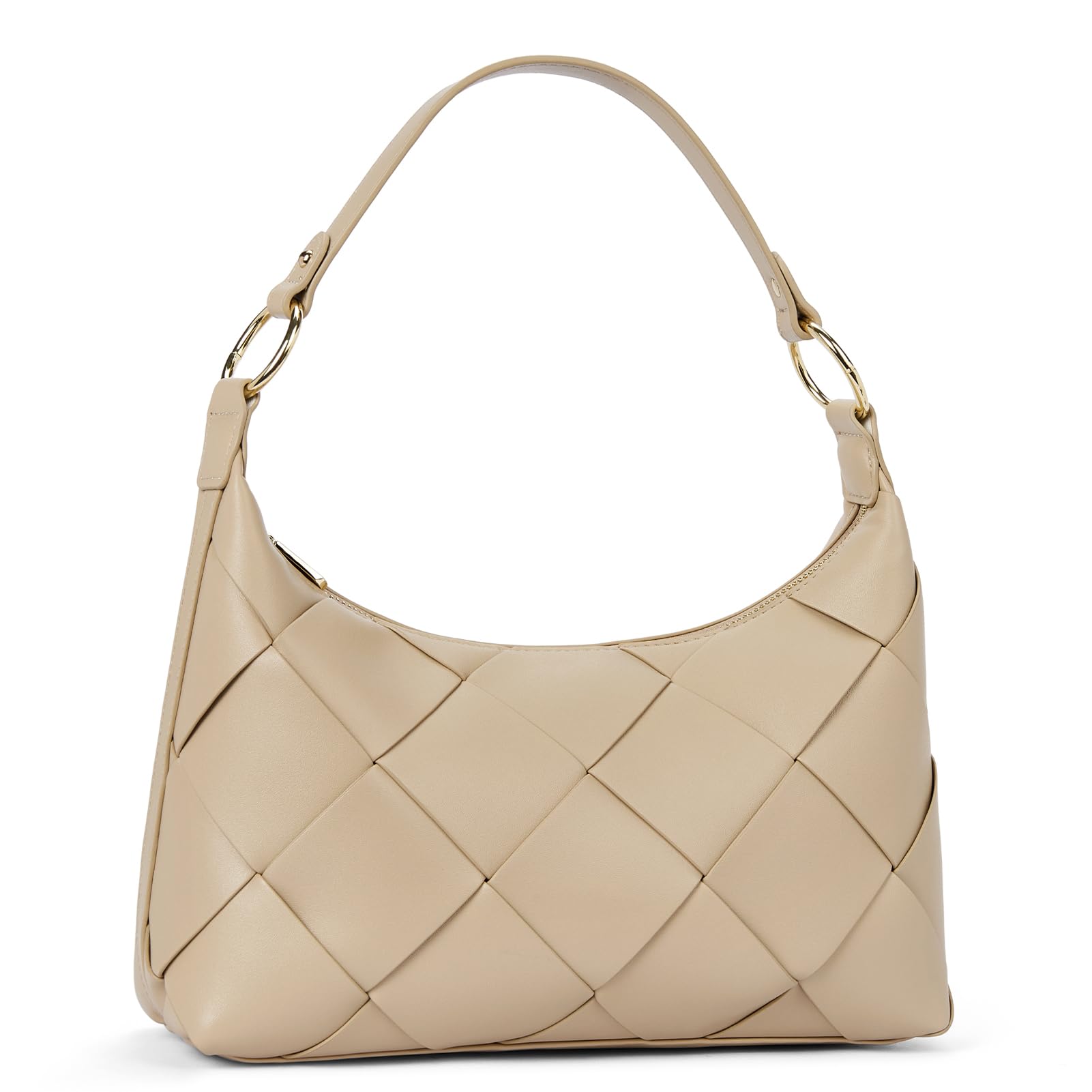 BOSTANTEN Women's Vegan Leather Woven Hobo Shoulder Bag - Stylish & Eco-Friendly Handbag for Work, Travel & Everyday Use