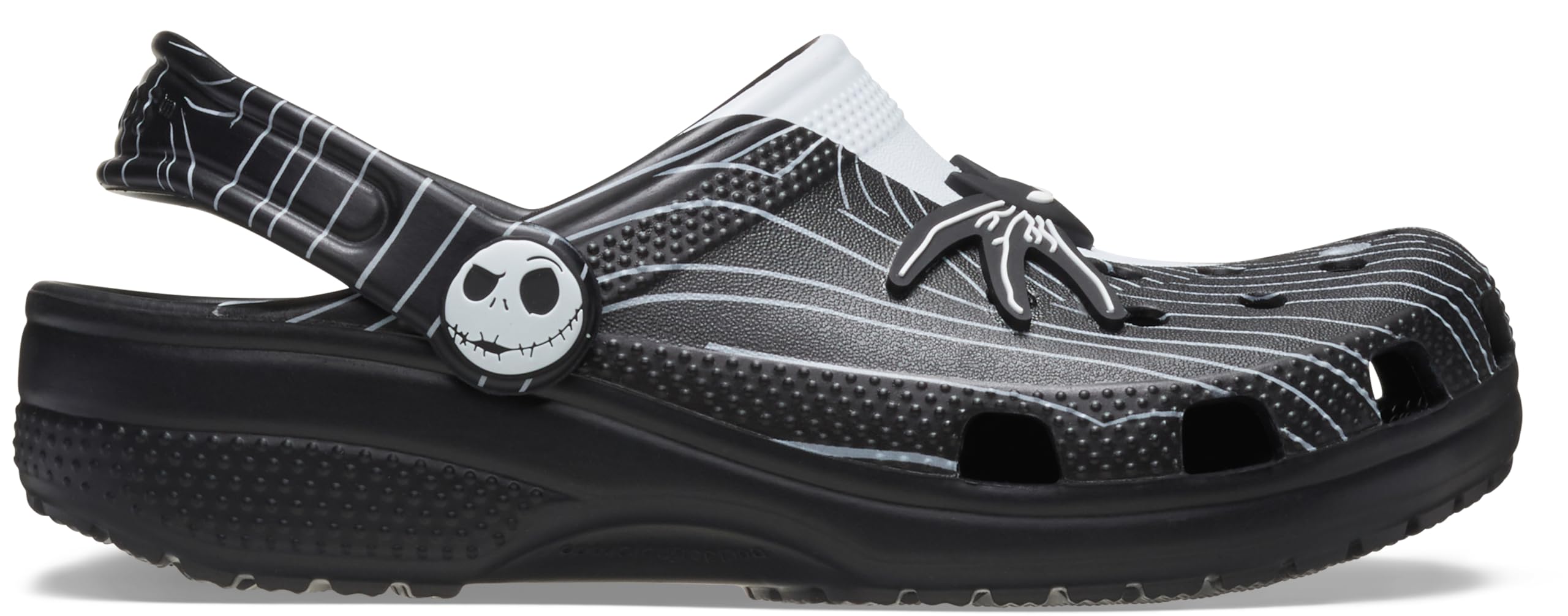 Unisex Kids Crocs Jack Skellington Nightmare Before Christmas Classic Clogs | Halloween Disney Character Shoes for Boys & Girls | Costume Party & Everyday Wear