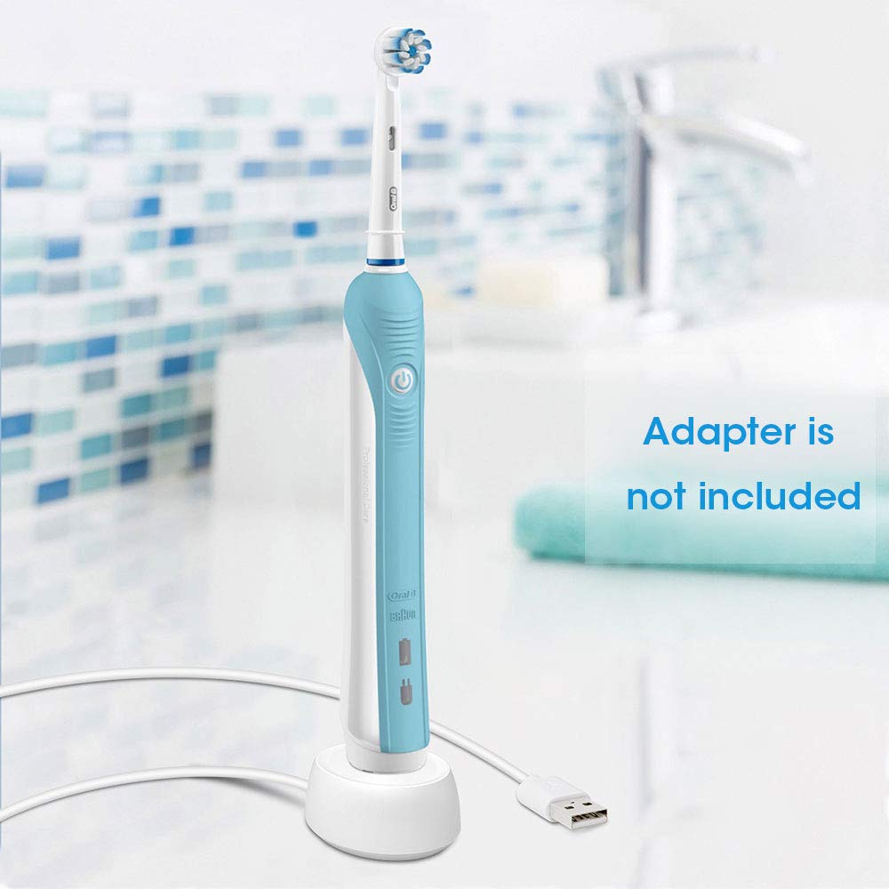 Oral-B Electric Toothbrush Charger with USB Cable - Fast Charging Replacement for Oral-B Series (Braun, Pro 1000, 2000, 3000) - Perfect for Travel, Home & Office Use