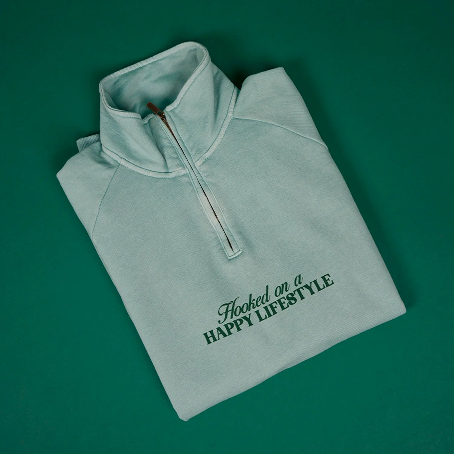 Half Zip Hooked Verde Pullover Sweatshirt for Men - Comfortable & Stylish Casual Wear for Outdoor Activities and Daily Use