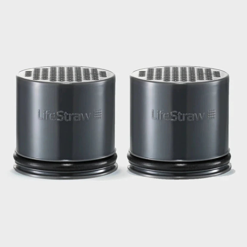 LifeStraw Go 2.0 Replacement Universal Activated Carbon Water Filter 2-Pack for Hiking, Camping & Emergency Preparedness