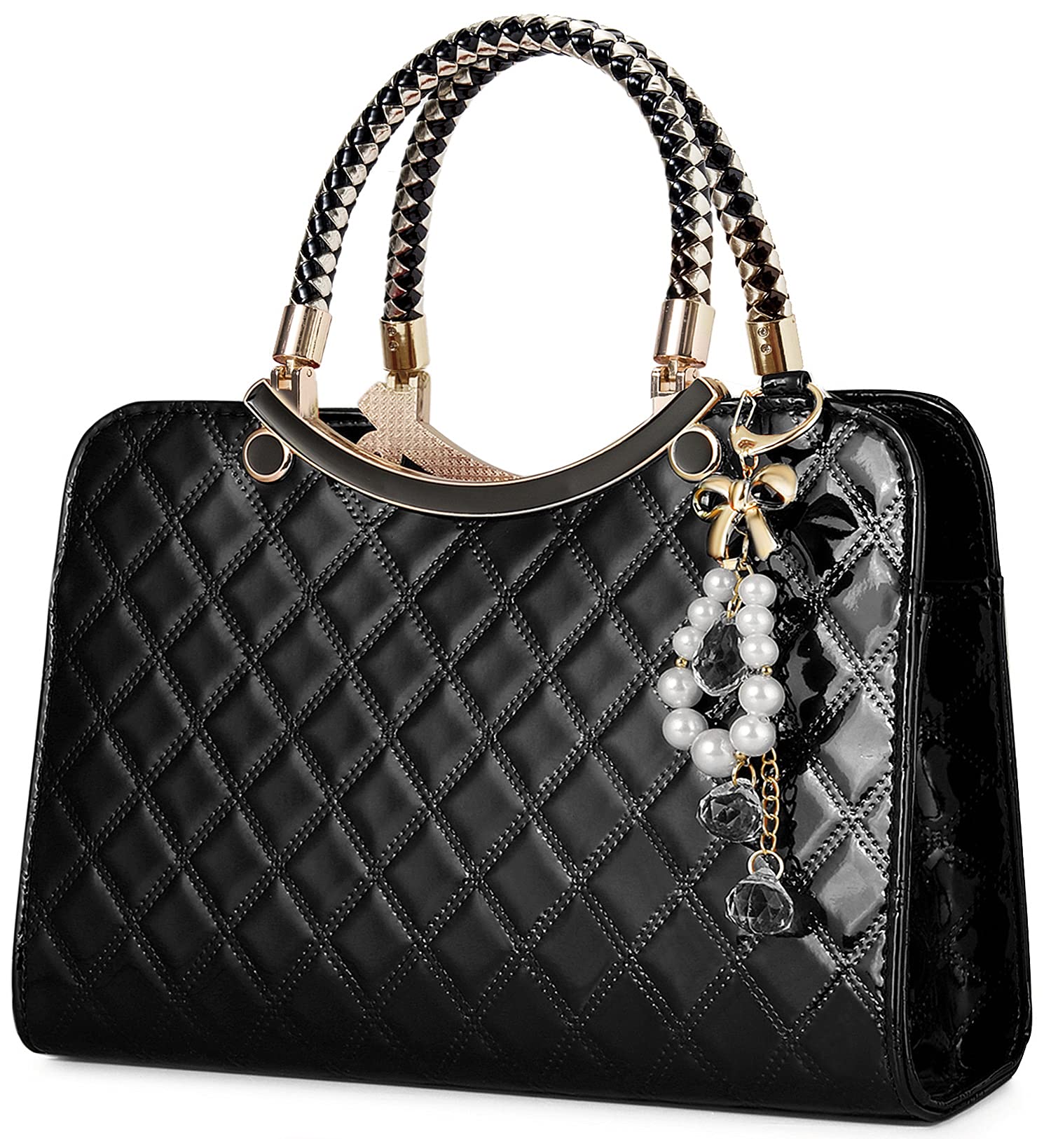 TIBES Shiny Patent Leather Women's Handbags - Stylish Satchel, Top Handle & Crossbody Shoulder Bag for Ladies | Perfect for Work, Travel & Everyday Fashion Accessories