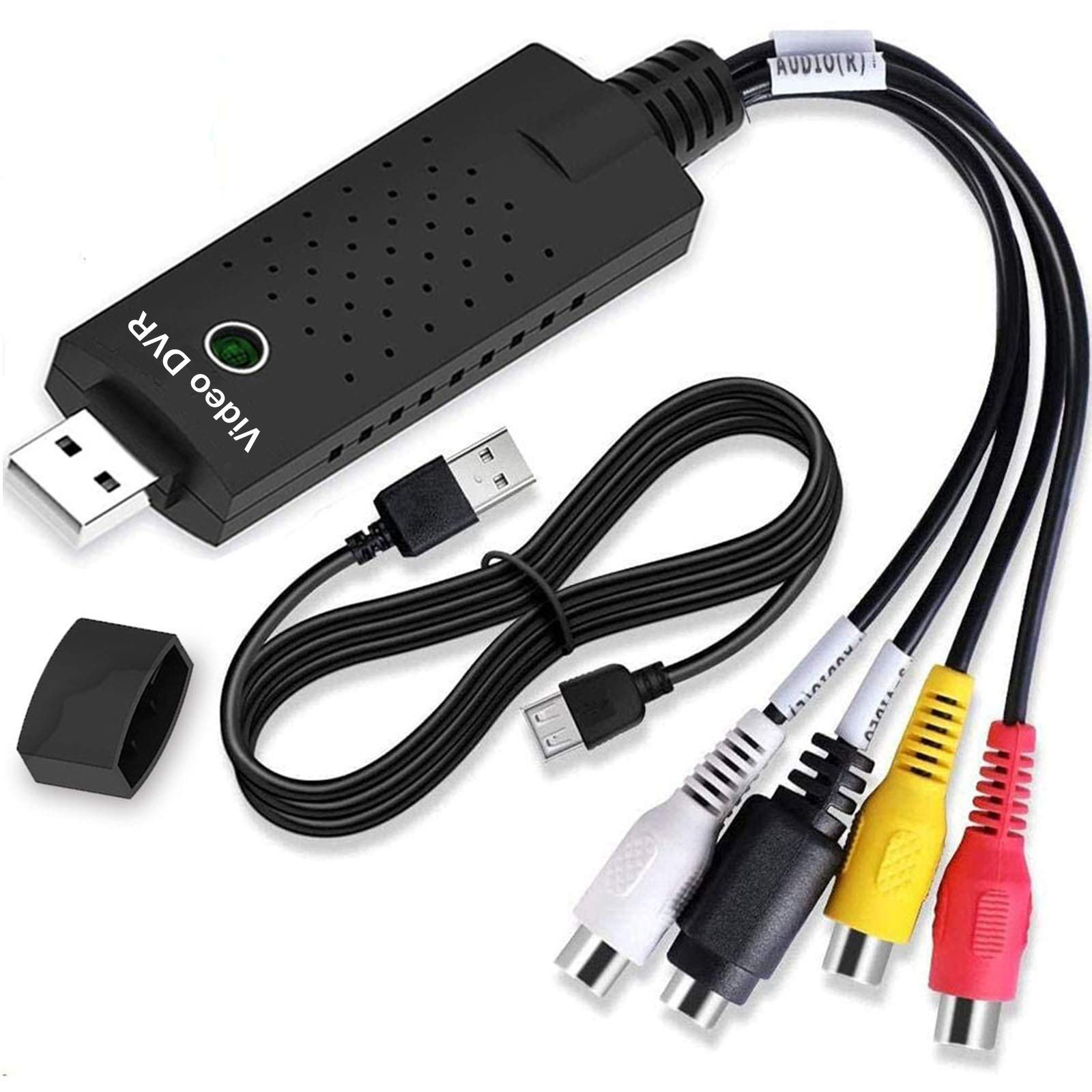 USB 2.0 Video Capture Card - VHS/DVD to Digital Converter for PC & Mac | Home Video Digitizing