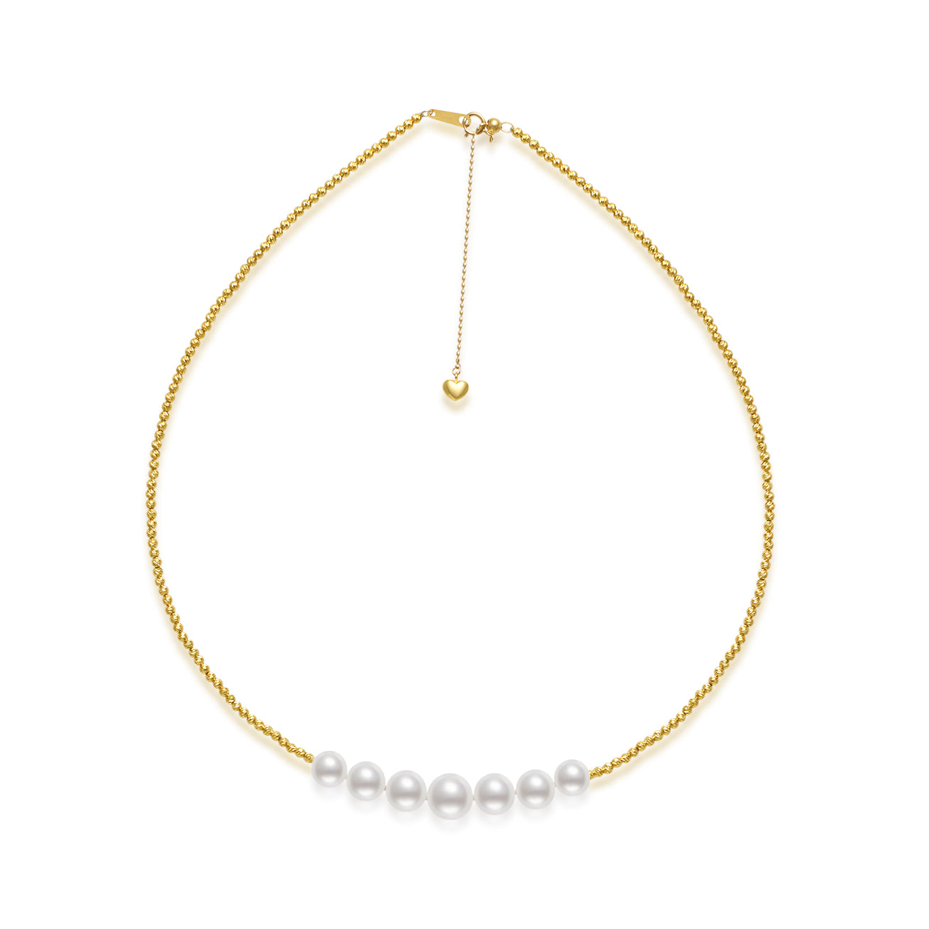 18k Gold Freshwater Pearl Necklace - AAA Grade Cultured Pearls, Elegant Bridal Jewelry Gift for Women, Perfect for Weddings & Special Occasions