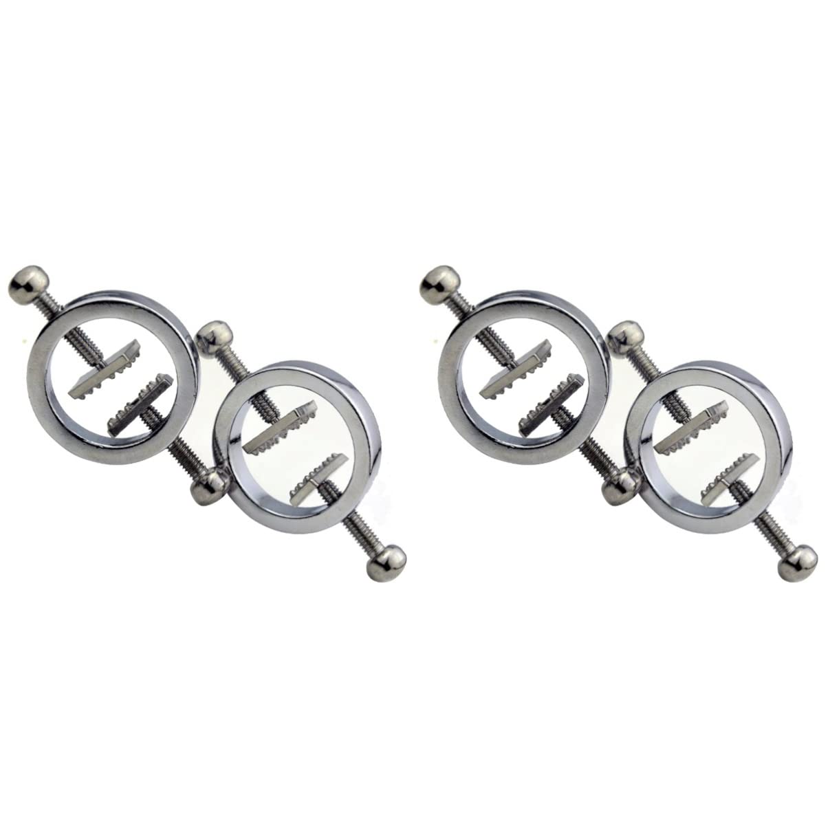 Healifty 2 Pairs Adult Nipple Clamps & Vaginal Screws - Sensual Body Play Toys for Women, Couples Game, BDSM, Flirting & Stimulation - Perfect for Romantic Nights & Spicing Up Relationships
