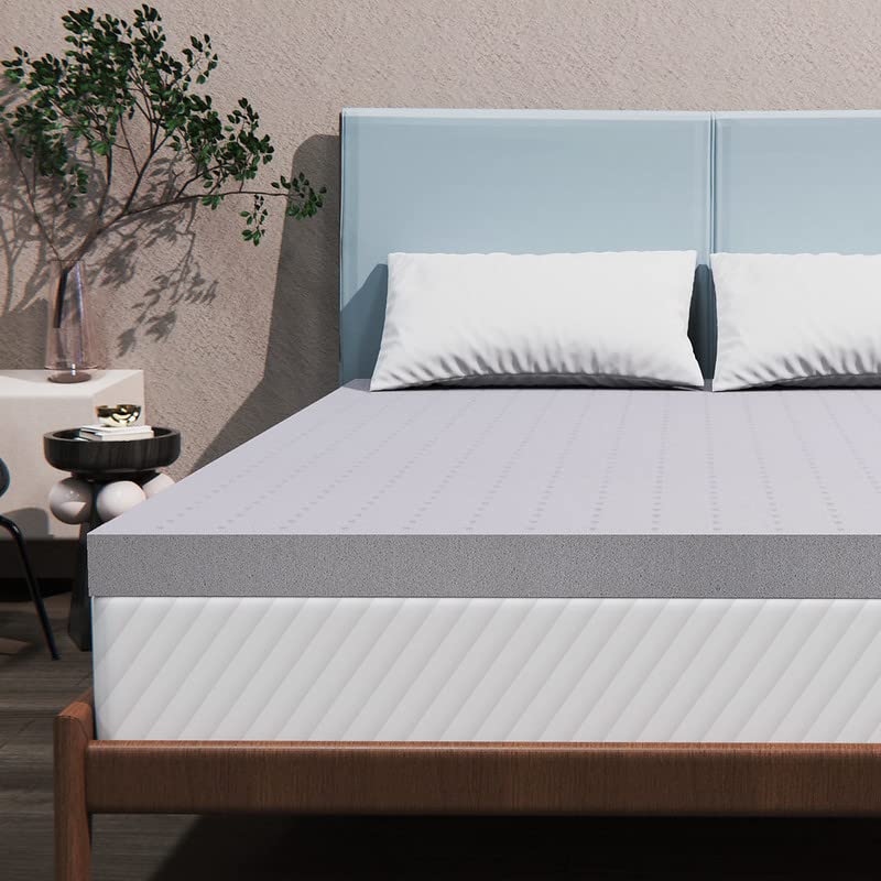 Maxzzz 4 Inch Memory Foam Mattress Topper Twin Size - Bamboo Cooling Mattress Pad with Ventilation, CertiPUR-US Certified Plush Topper for Back Pain Relief - Perfect for Guest Beds, Dorms & Home Comfort