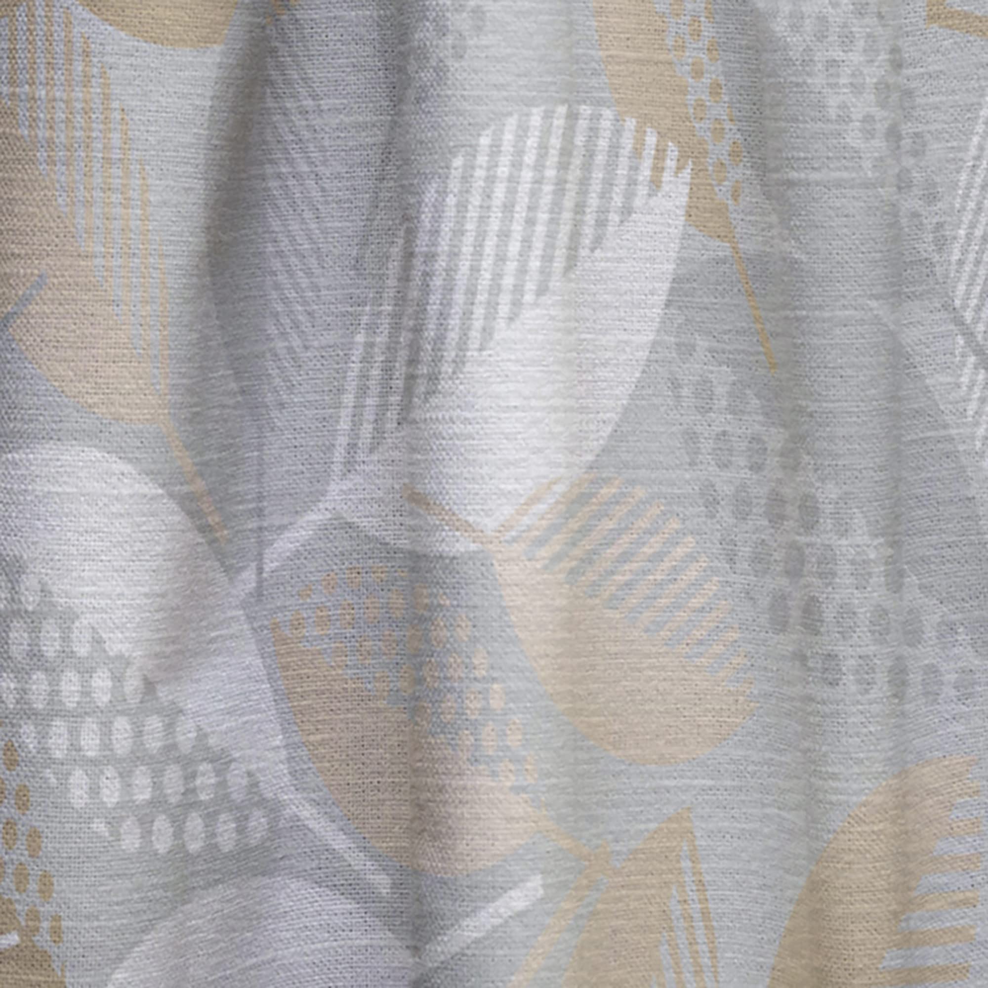 Luxury Geometric Fall Leaves Pattern Thermal Insulated Curtains - Single Panel 52x120 Inches - Elegant Drapes for Bedroom & Living Room - Perfect for Seasonal Decor & Home Insulation