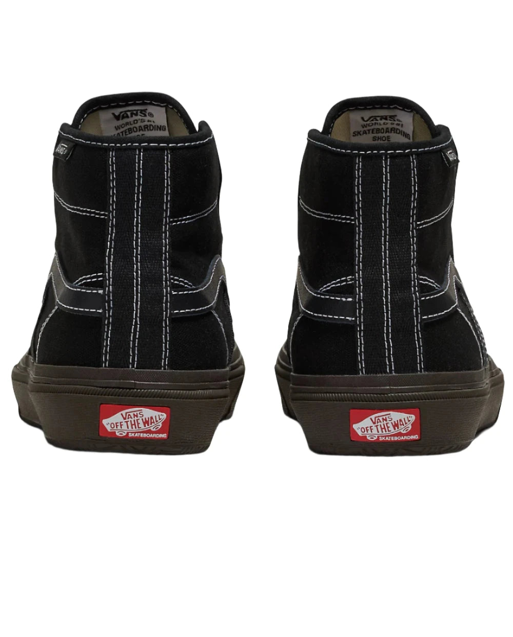VANS Crockett High Decon Shoes for Men - Black/Chocolate Skateboarding Sneakers | Comfortable & Durable for Streetwear & Casual Wear
