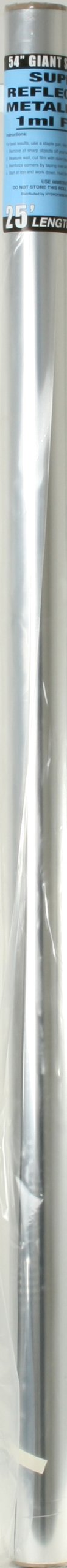 Hydrofarm MY1M25 25-Foot x 4.5-Foot Reflective Mylar Film for Grow Tents & Hydroponics - Enhances Plant Growth with 1ml Thickness - Ideal for Indoor Gardening, Greenhouses, and Grow Rooms