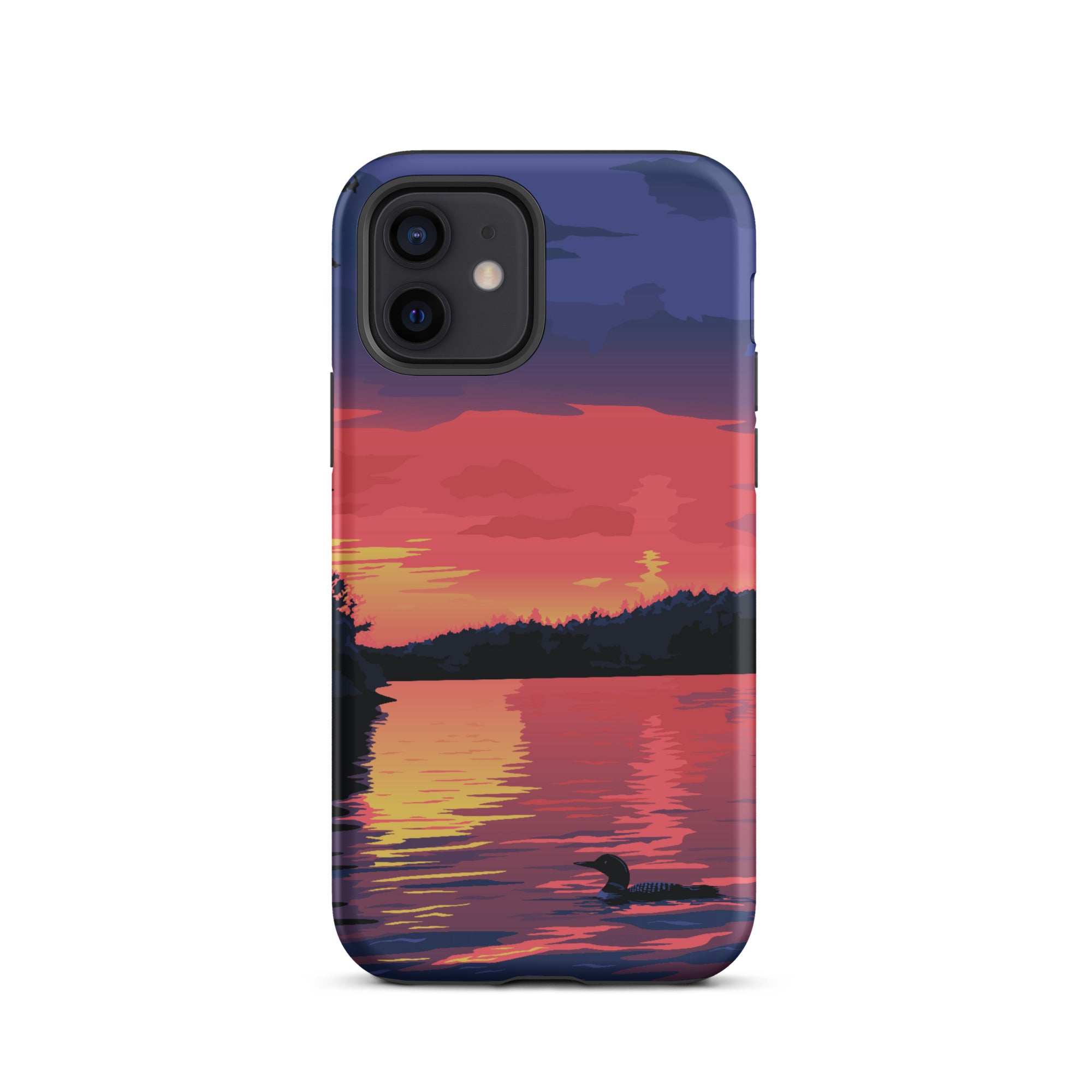 Premium iPhone Protective Case with Sunset Loon Design - Shockproof & Scratch-Resistant Cover for iPhone [Models] | Perfect for Outdoor Adventures, Travel & Daily Protection