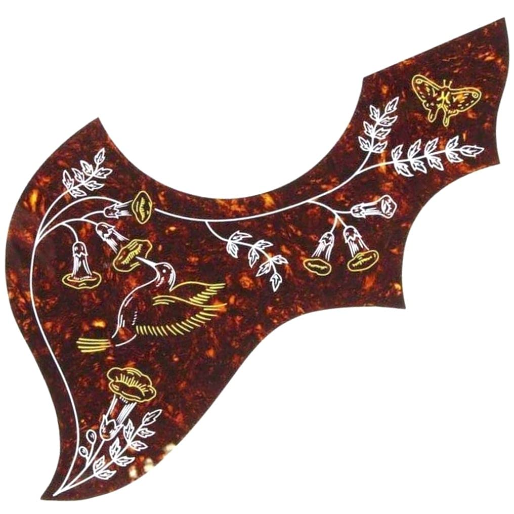 Allparts PG-9810-043 Hummingbird Acoustic Guitar Pickguard - 3-Ply Black Guard Replacement for Gibson Hummingbird | Perfect for Guitar Maintenance & Sound Enhancement