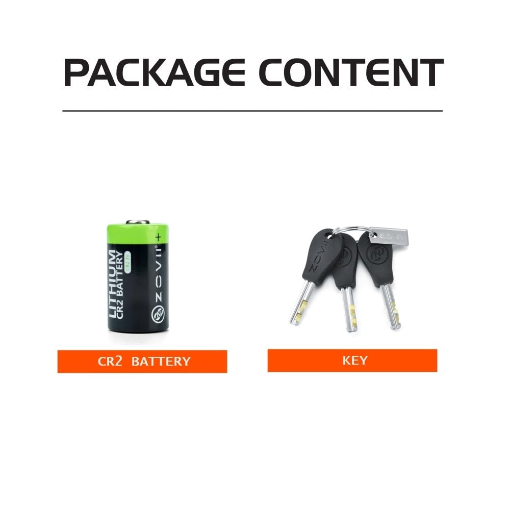 ZOVII Heavy Duty Folding Bike Lock with 120dB Alarm - Anti-Theft Security for Bicycles, Scooters, E-Bikes & Motorcycles | Includes Mounting Bracket | Compact Foldable Design with Key Entry | Perfect for Urban Commuting, Campus Security & Outdoor Adventures