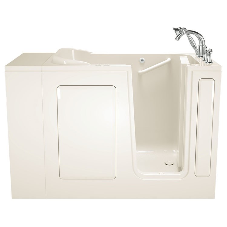 2848 Series 28W x 48L Gelcoat Walk-In Bathtub with Right Hand Drain & Faucet - Non-Slip Safety Tub for Elderly & Handicap Accessible Bathing