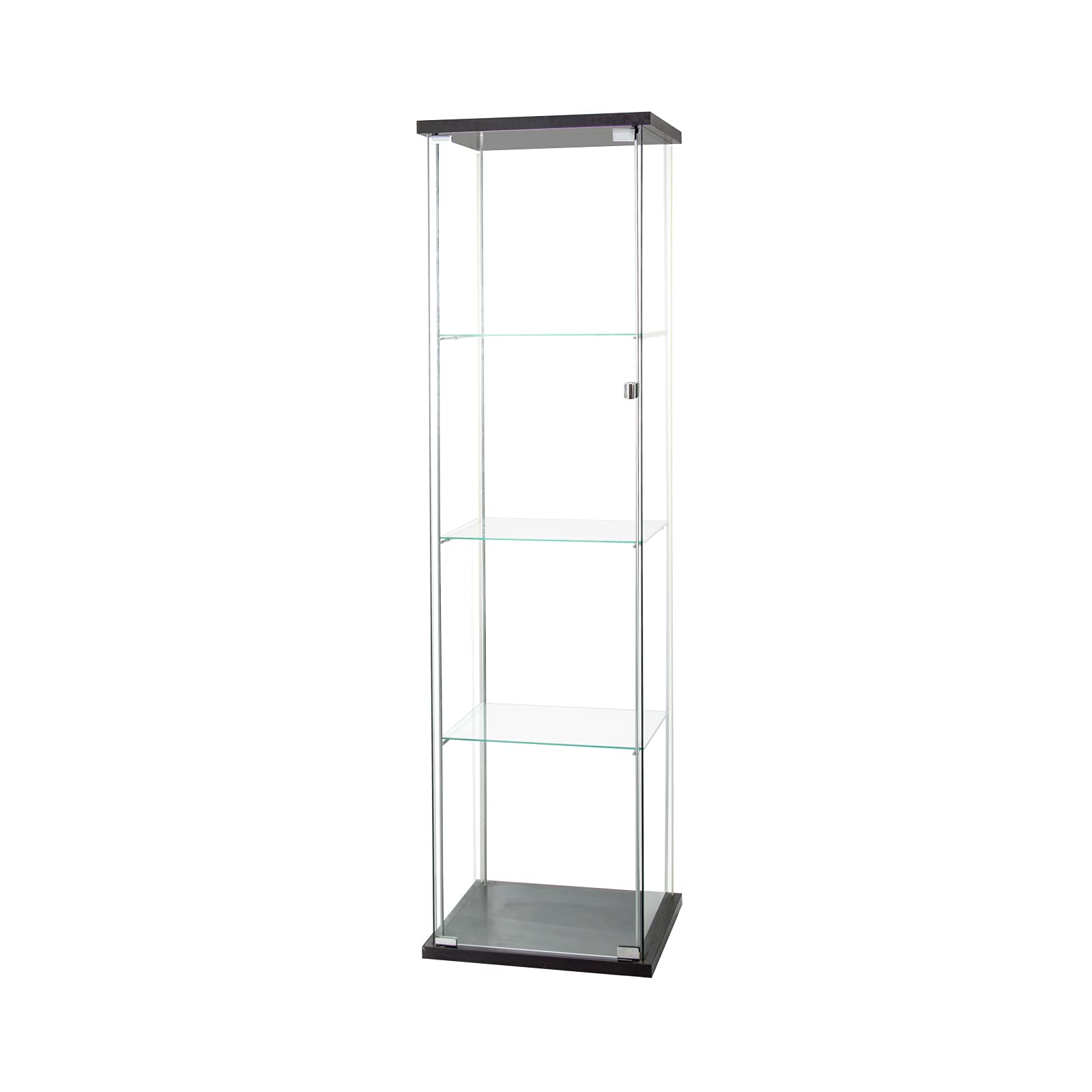 PILITO Steel Storage Cabinet with Tempered Glass Door - Metal Display Cabinet for Home Office, Living Room, Bedroom | Organize Books, Decor & Essentials in Style