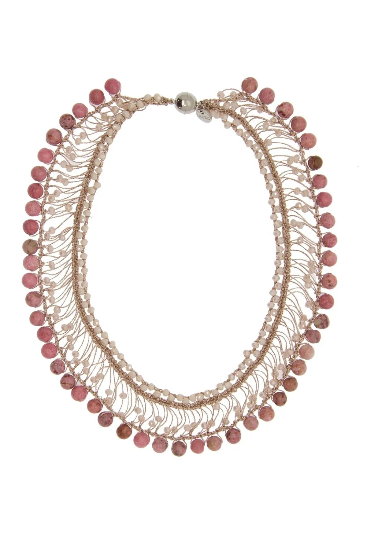 Elegant Madame Glass Beaded Collar Chain Necklace for Women - Perfect for Evening Parties, Weddings & Special Occasions